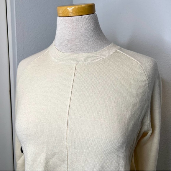 NWT Studio Nicholson Tozal Side Slit Sweater Top Ivory Small - Picture 7 of 10